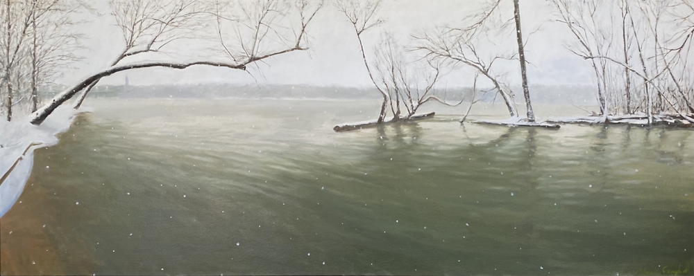 Snowy Day Oil on canvas