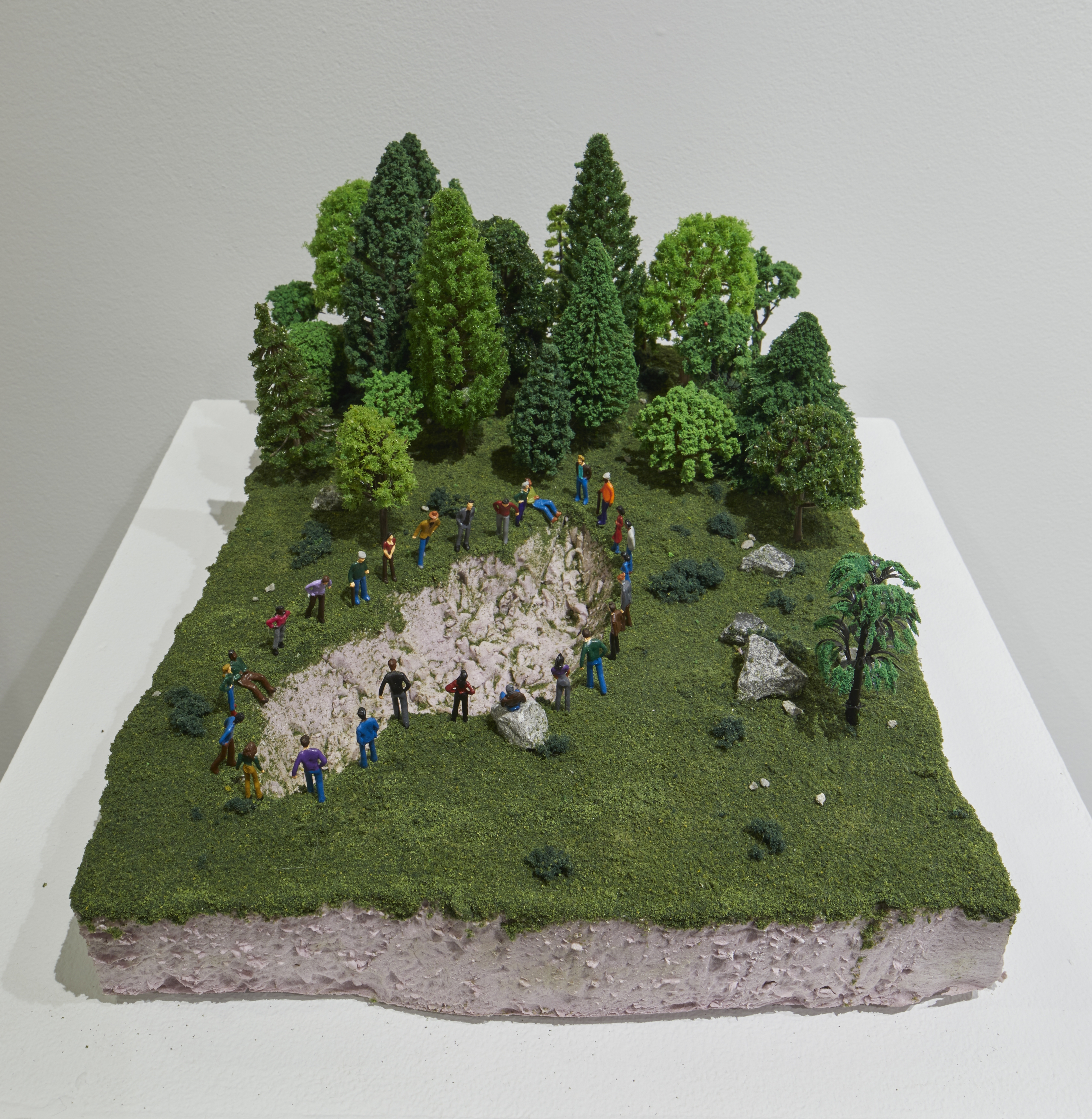 The Sink Hole, 2021
Carving foam and model train landscape material and figures
8 x 15 x 12 inches