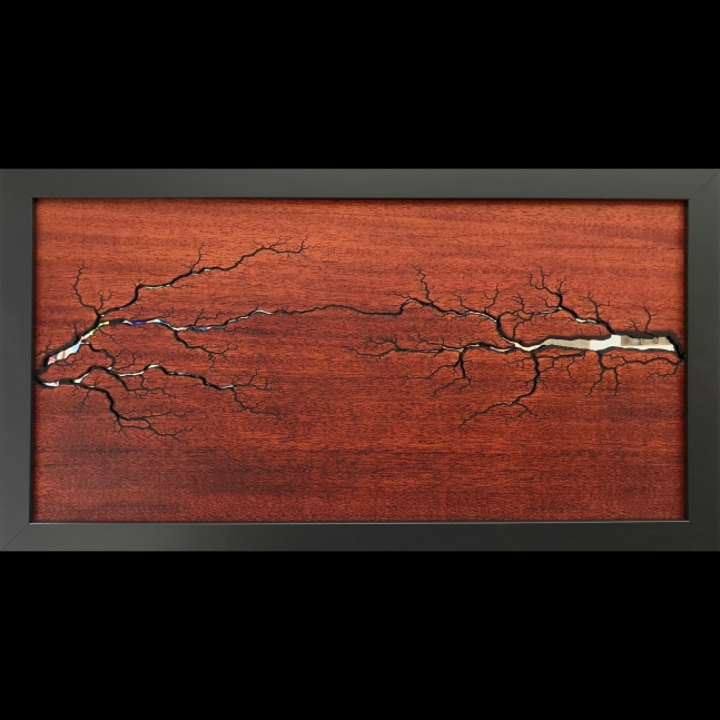 Electrocuted Mahogany Wood Art with Mirror

26&amp;quot; x 14&amp;quot;